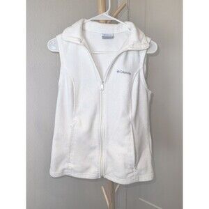 Columbia Women's Classic Benton Springs White Fleece Vest Size Small Cabin Norm
